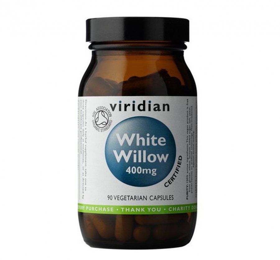 Viridian Organic White Willow Bark 400 mg 90 cps