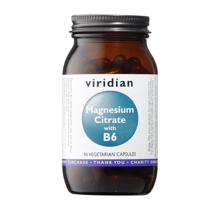 Viridian Magnesium Citrate with Vitamin B6 90 cps