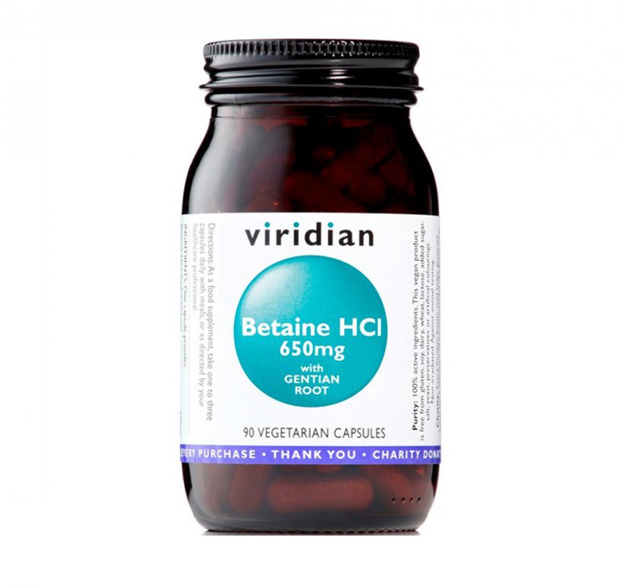 Viridian Betaine HCL 90 cps