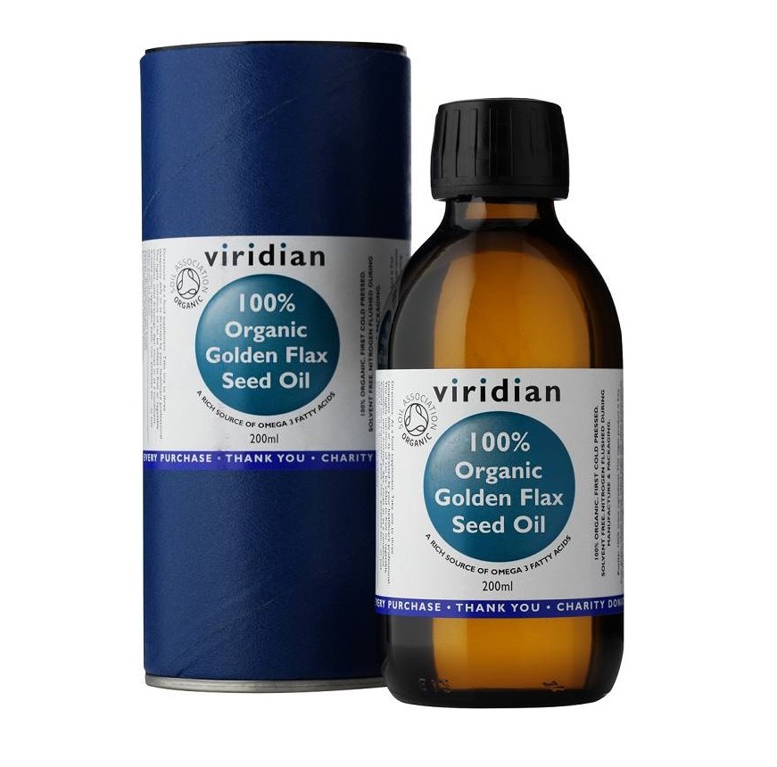 Viridian Organic Golden Flax Seed Oil 200 ml