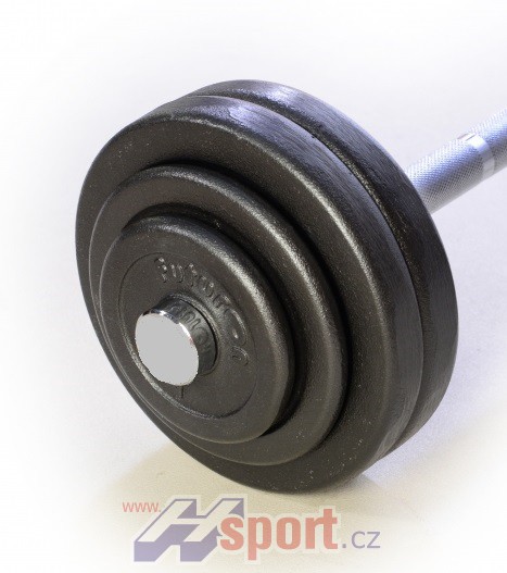 Pevná litinová činka 62,5 kg