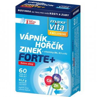 MaxiVita Exclusive Vápník, Hořčík, Zinek forte+ 60 tbl
